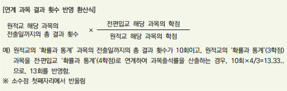 교과학습 발달상황 양식에서 성취도와 수강자수를 '성취도(수강자수)' 형태로 한 칸에 표시